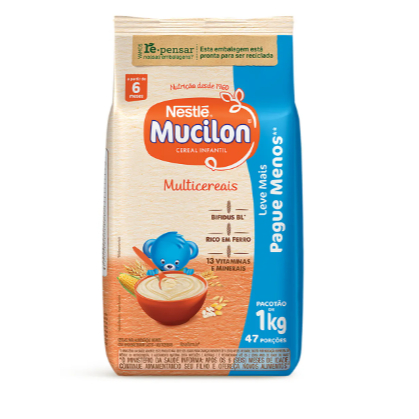 Cereal Infantil Nestlé Mucilon Multicereais 1kg |