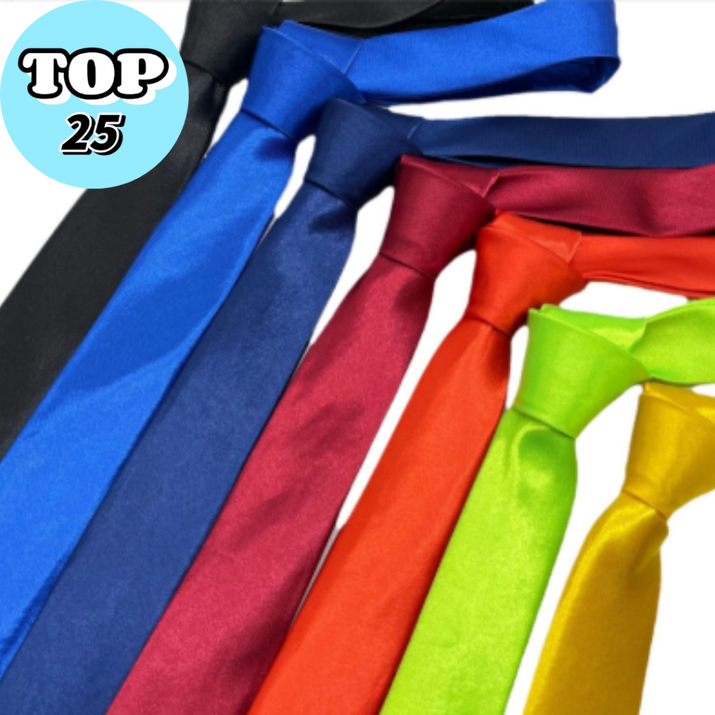 Gravata Com Zíper Cetim Elegante, 8cm, Modelo Par