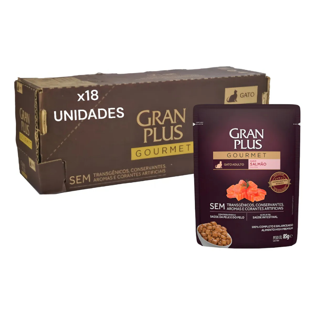 Ração Úmida Sachê GranPlus Gourmet Gatos Displ
