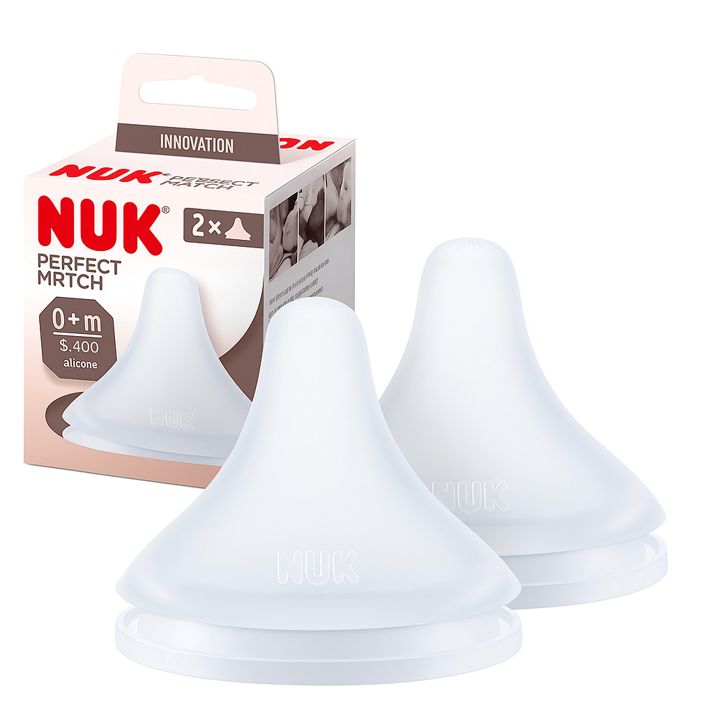 Bico Nuk Perfect Match +0M Silicone Fluxo Lento 2u