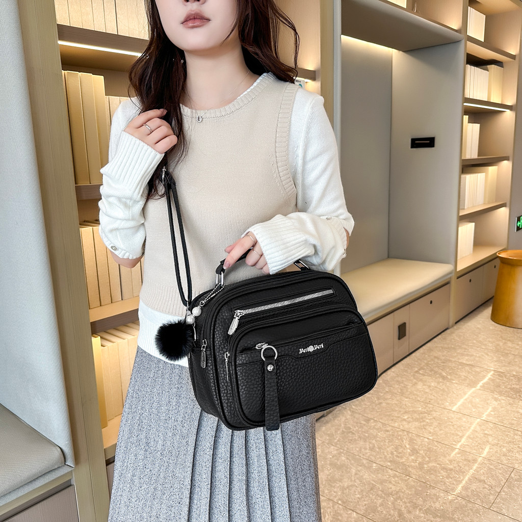 Bolsa Crossbody De Couro PU De Grande Capacidade F