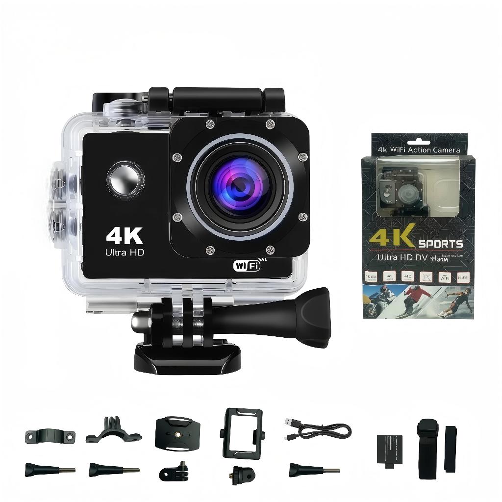 Câmera de ação 4K Ultra HD WiFi 30 metros à pr