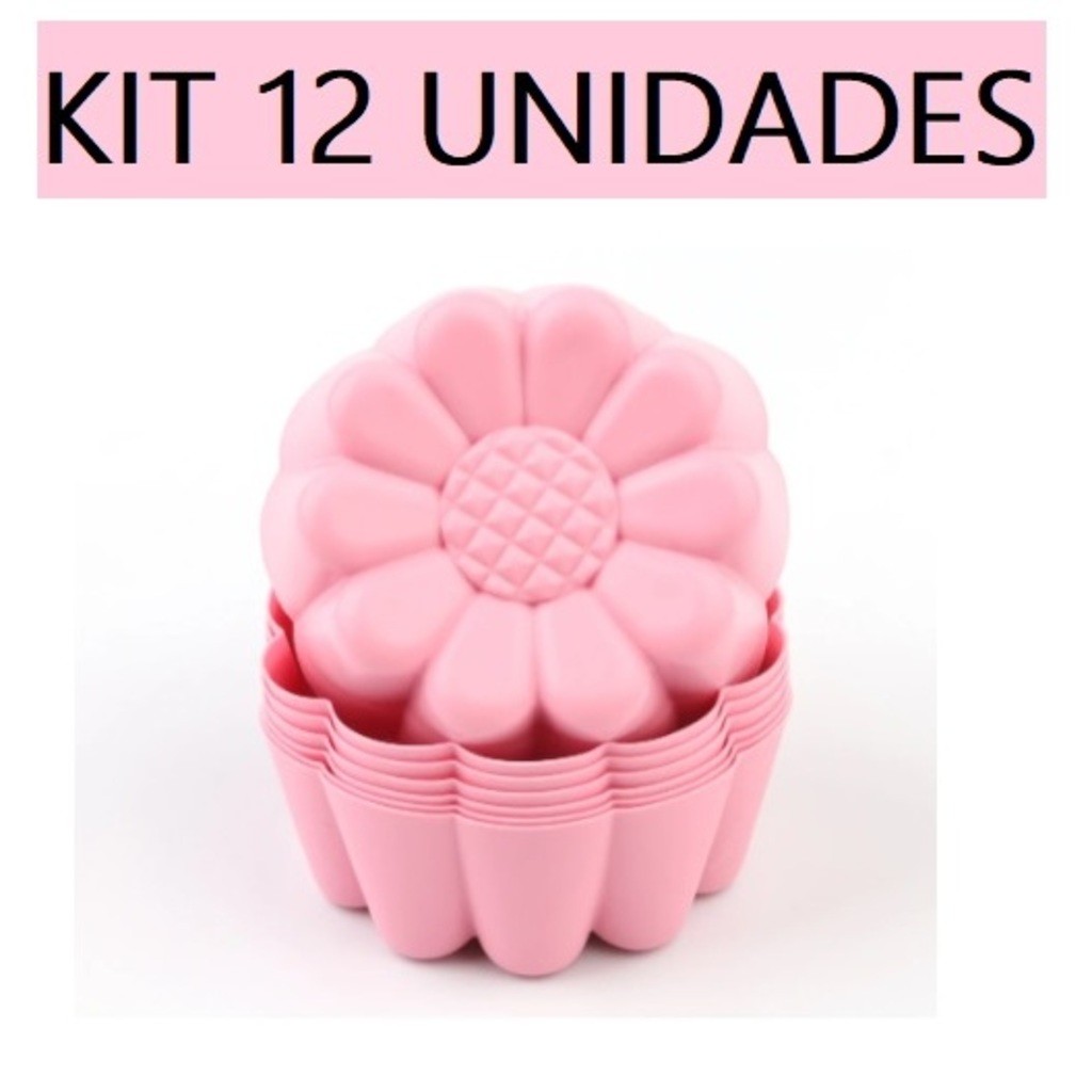Conjunto de 12 Forminhas Moldes De Flor Girassol 5