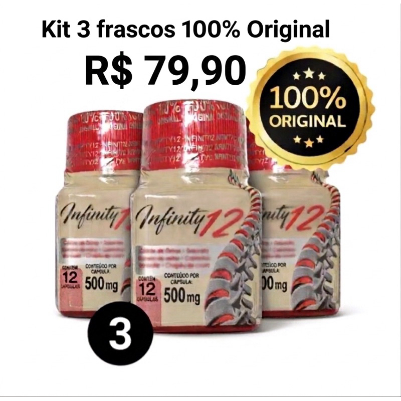 Kit 3x infinito 12 quadrado