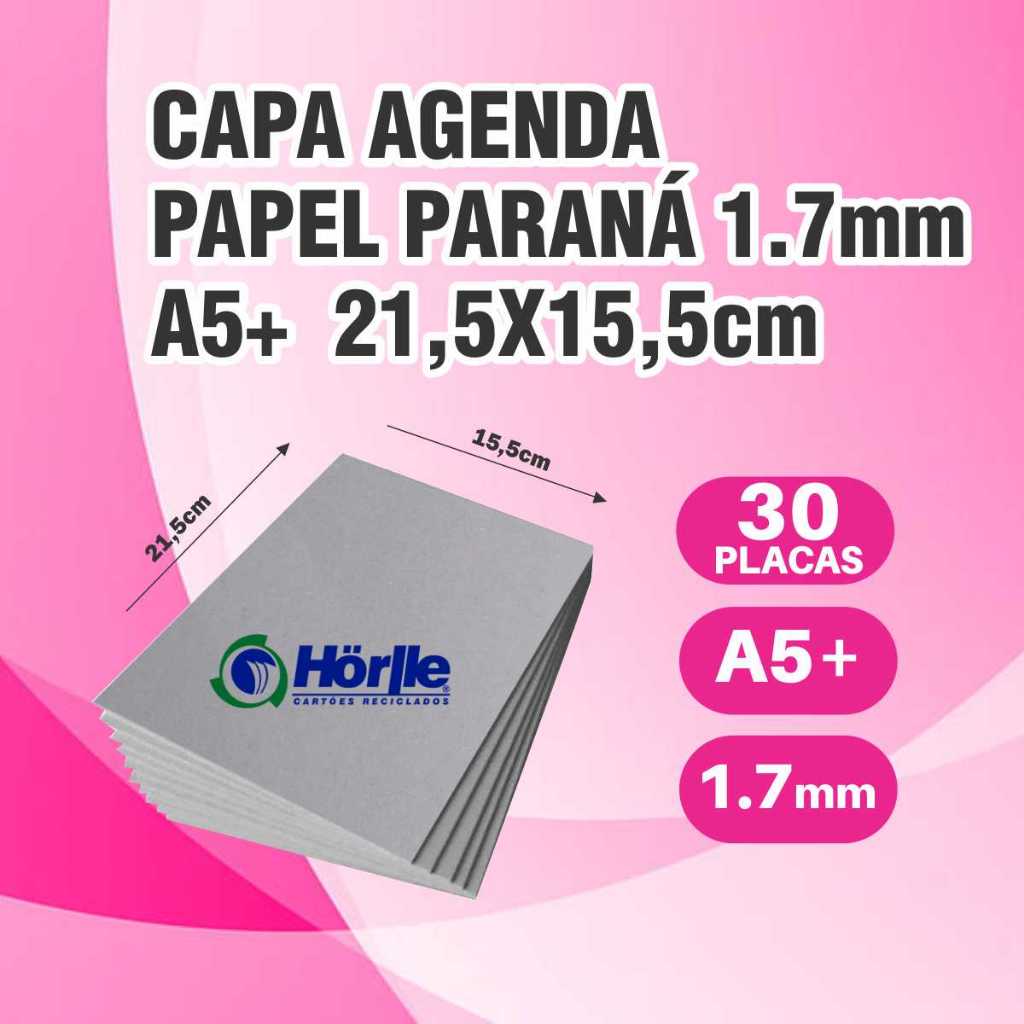 30 Placas Capa De Agenda 1,7mm A5+ 15,5×21,5c