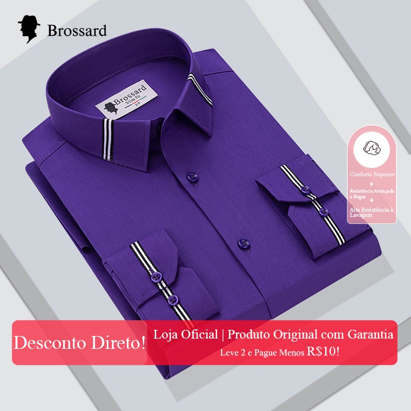 Camisa Social Masculina Slim Fit Premium – N