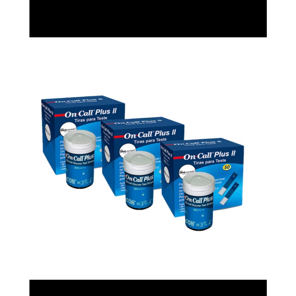 TIRAS DE GLICEMIA ON CALL PLUS II COM 50/100/150/2