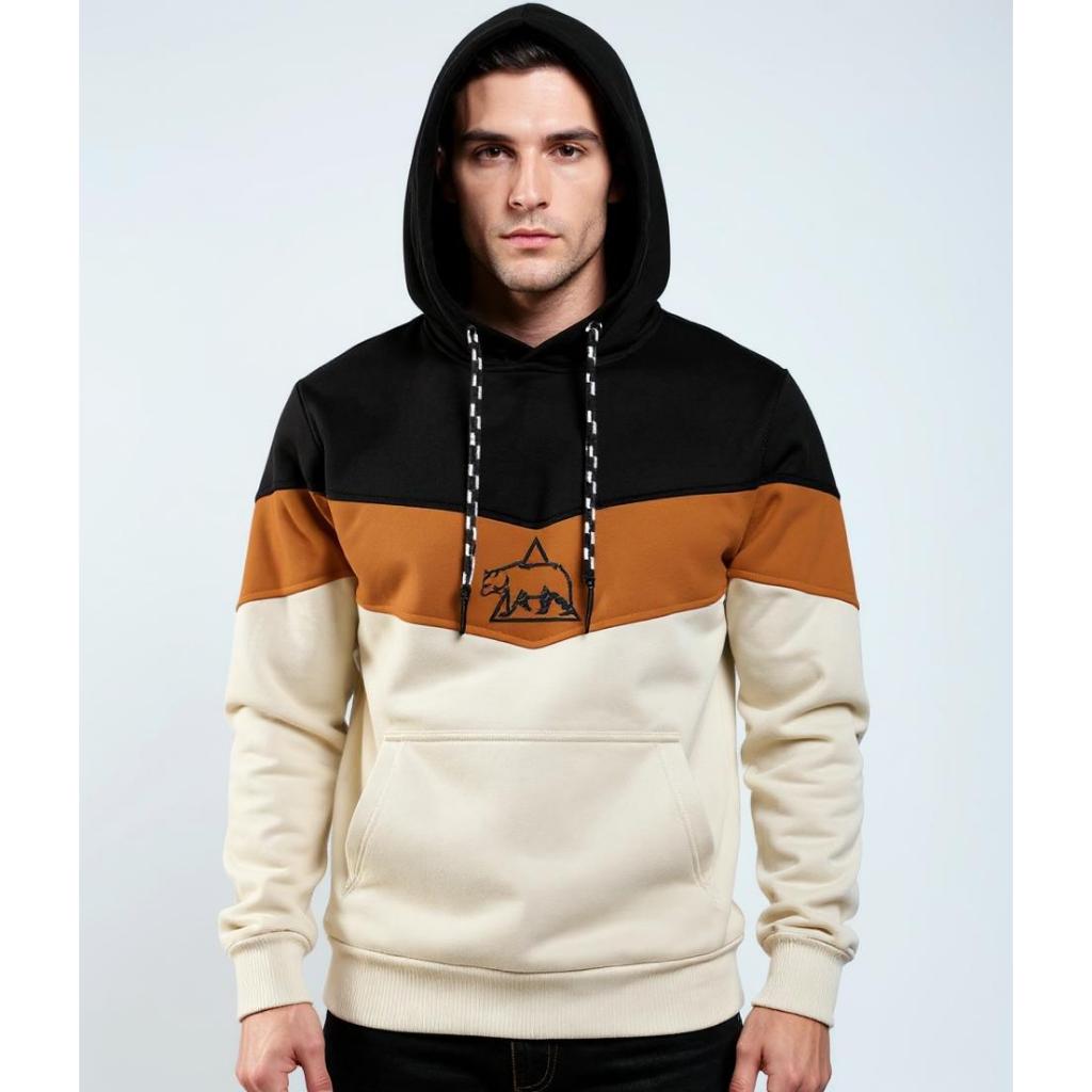 Blusa de Frio Moletom Tricolor Unissex Felpada Cas