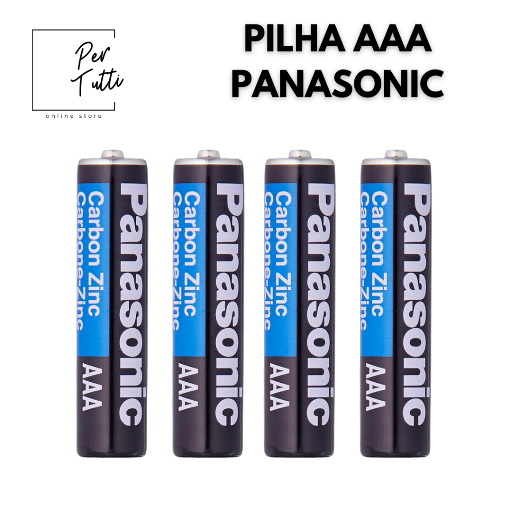 Pilha Palito AAA Panasonic – Cartela com 4 P