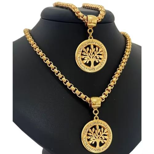 Joia Feminina Elegante  Colar e Pulseira Veneziana