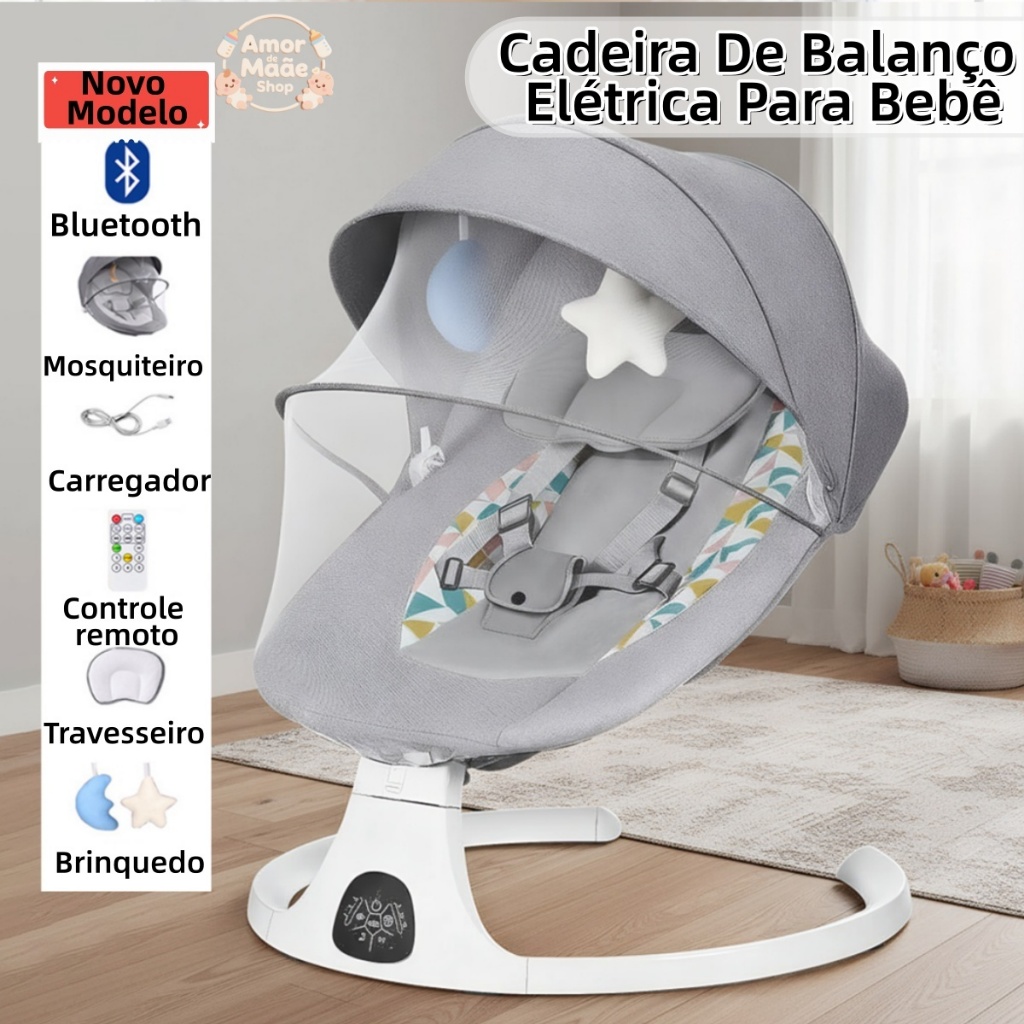 Cadeira de Descanso Balanço para Bebê com Músic