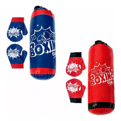 Kit Boxe Infantil Com Mini Saco de Pancada + Par D