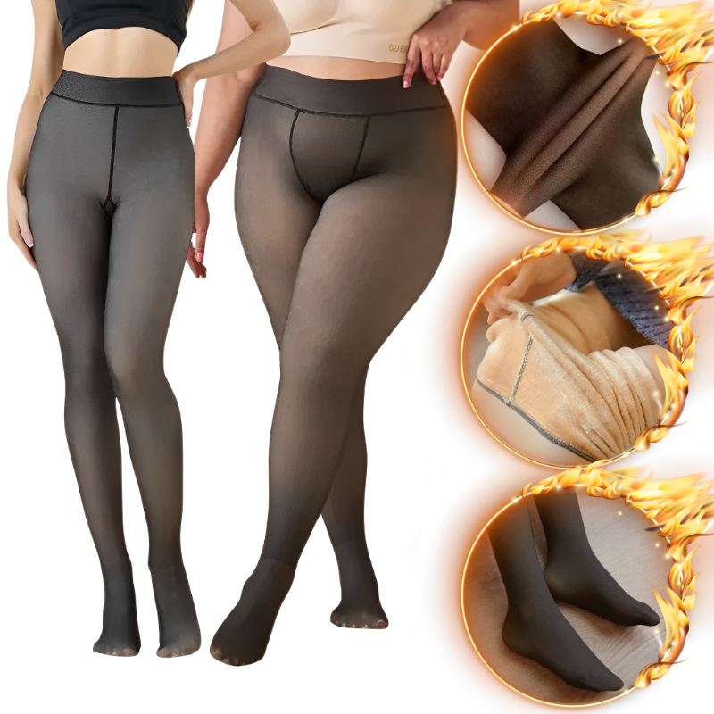 Meia-Calça Térmica Feminina Peluciada Translúci