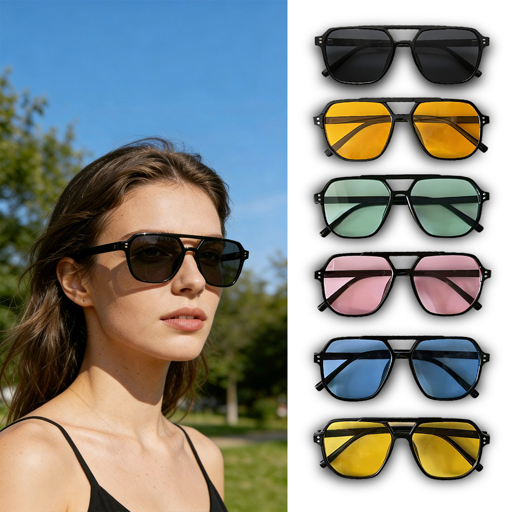 Óculos De Sol Retrô De Feixe Duplo , Armação G