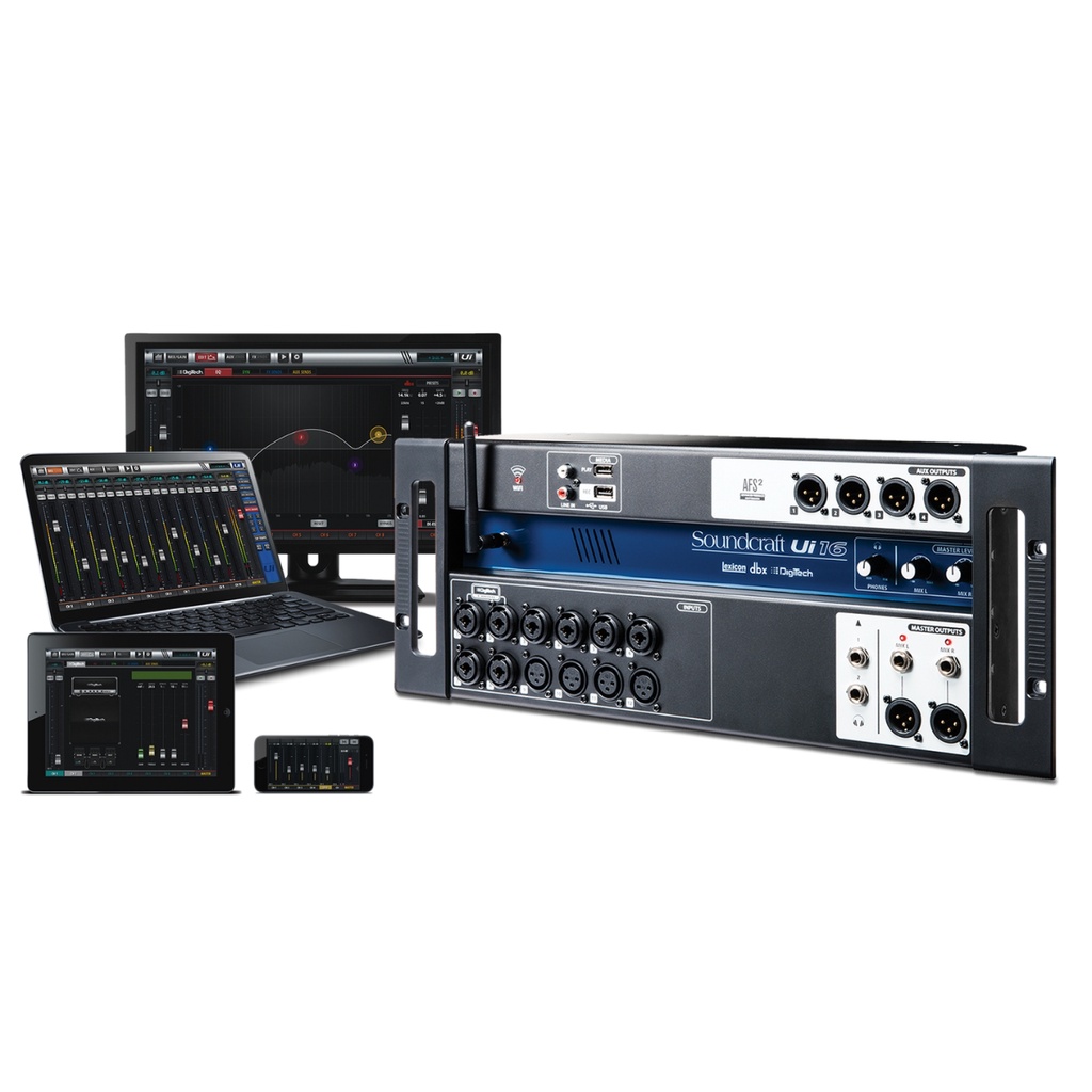 Mesa De Som Digital Soundcraft Ui16 16 Canais Usb 