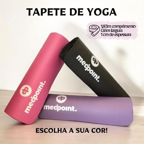 Tapete de Yoga Profissional Pilates Ginastica NBR 