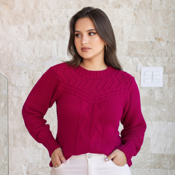 Blusa de Frio Feminina Trico Suéter  Inverno Tric