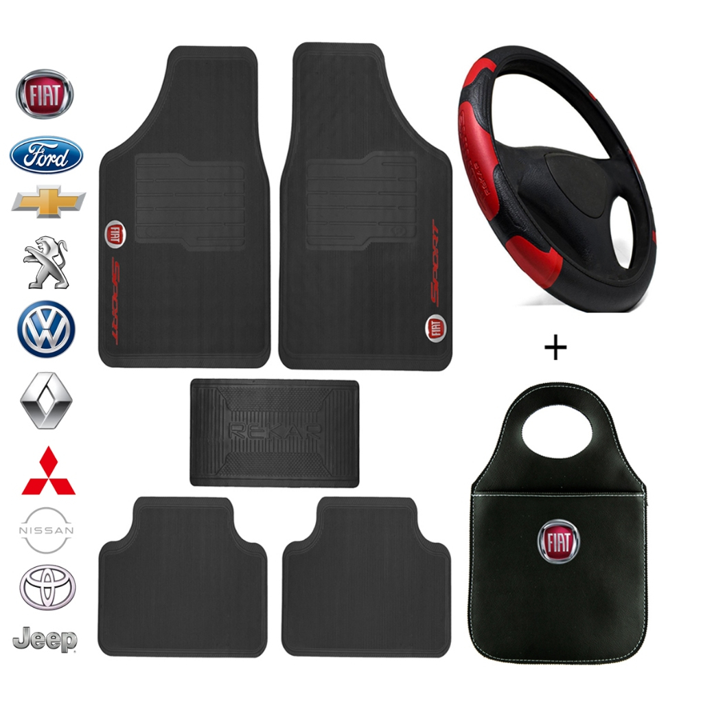 Kit Tapete Para Carro Completo Universal + Capa de