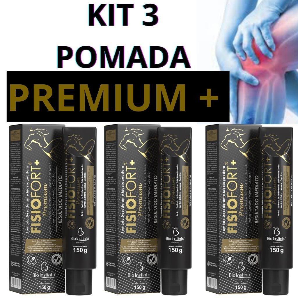 kIT Pomada Fisiofort Premium 150gr Massageadora Re
