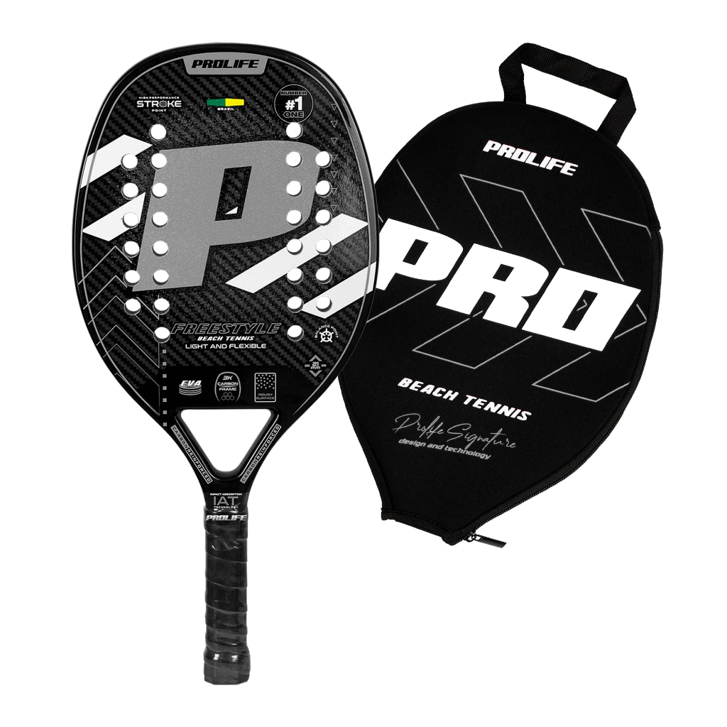 Raquete Beach Tennis Freestyle 100% Fibras de Carb