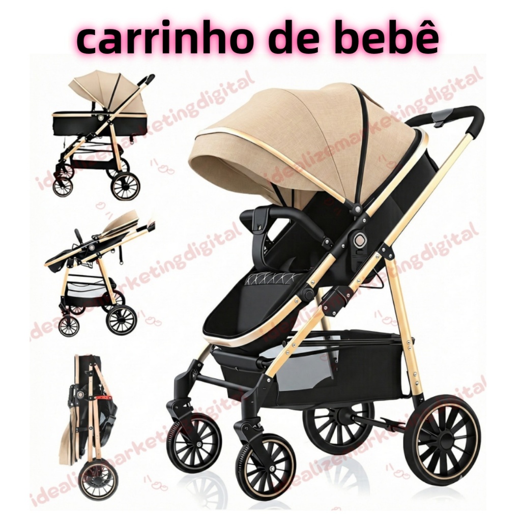 Carrinho Passeio Bebê Reversível Berço Moisés 