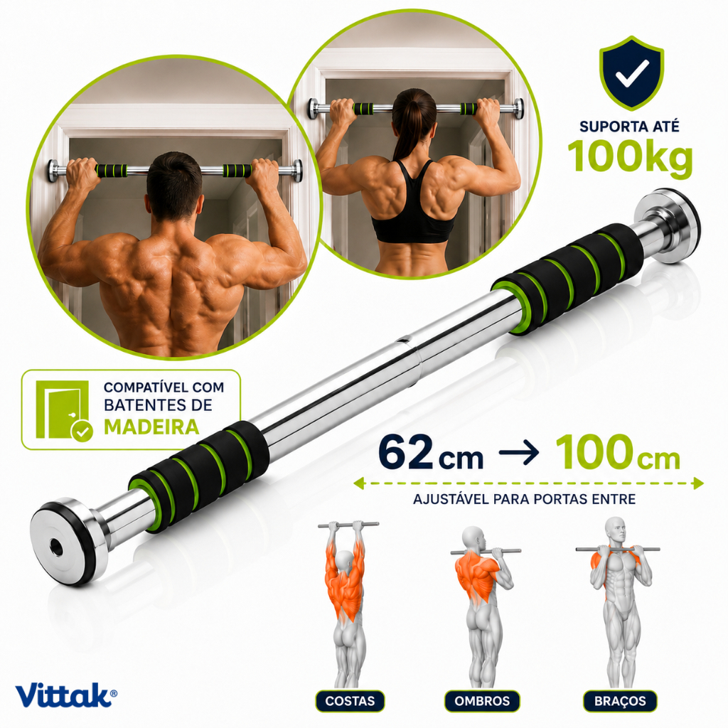 Vittak Barra Fixa Porta Exercicios Treino Apoio Fl