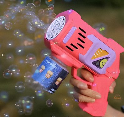 Bubble Gun Pistola de Bolhas Automática Rosa Dive
