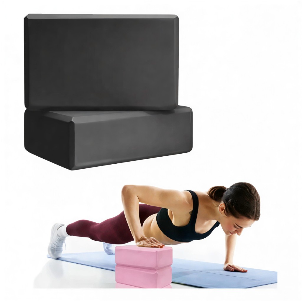 Kit 2 Bloco de Yoga Tijolinho Ioga Pilates Fisiote