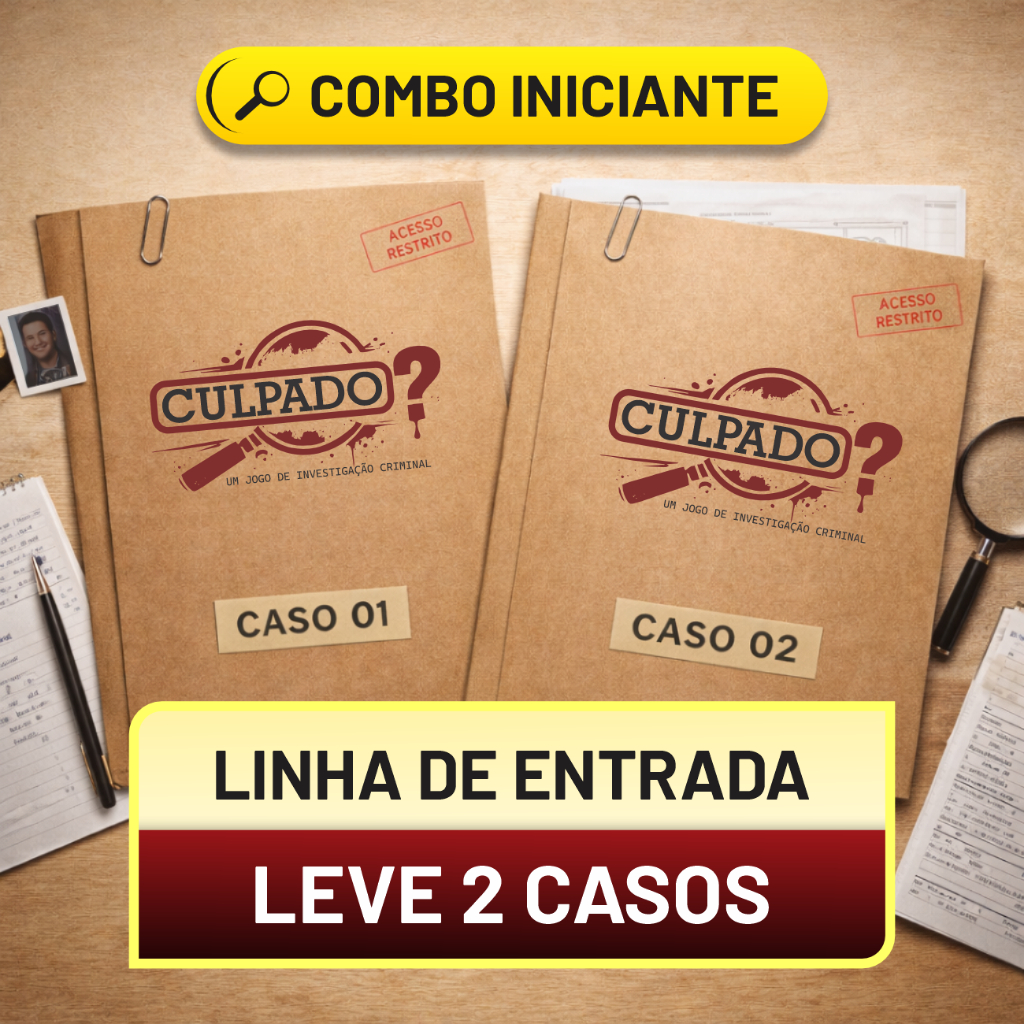 Kit Investigador Criminal  2 Casos | Detetive, Inv