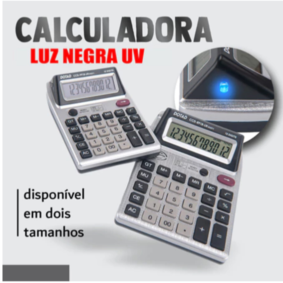 Calculadora de Mesa Com Duplo Visor + Testa Dinhei