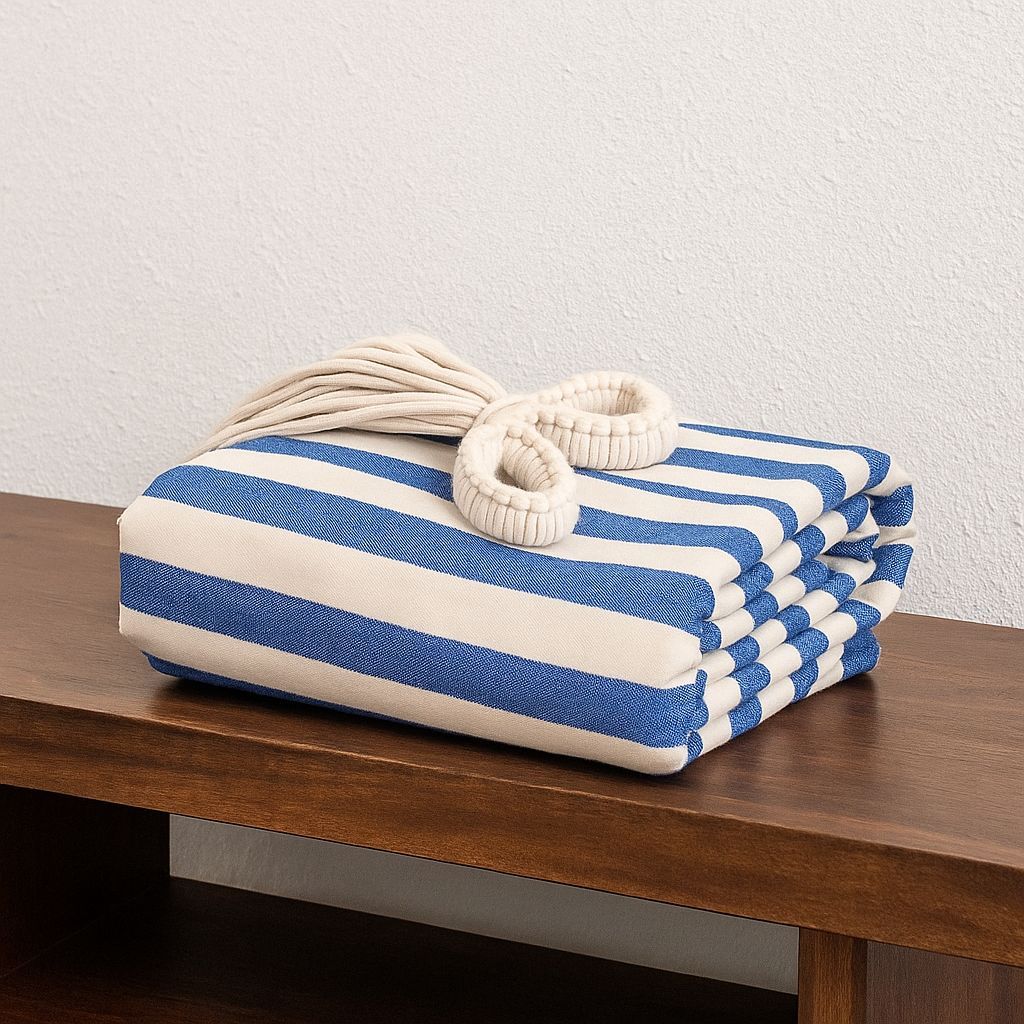 Rede de Dormir Casal Marina Celeste: Azul com Bran