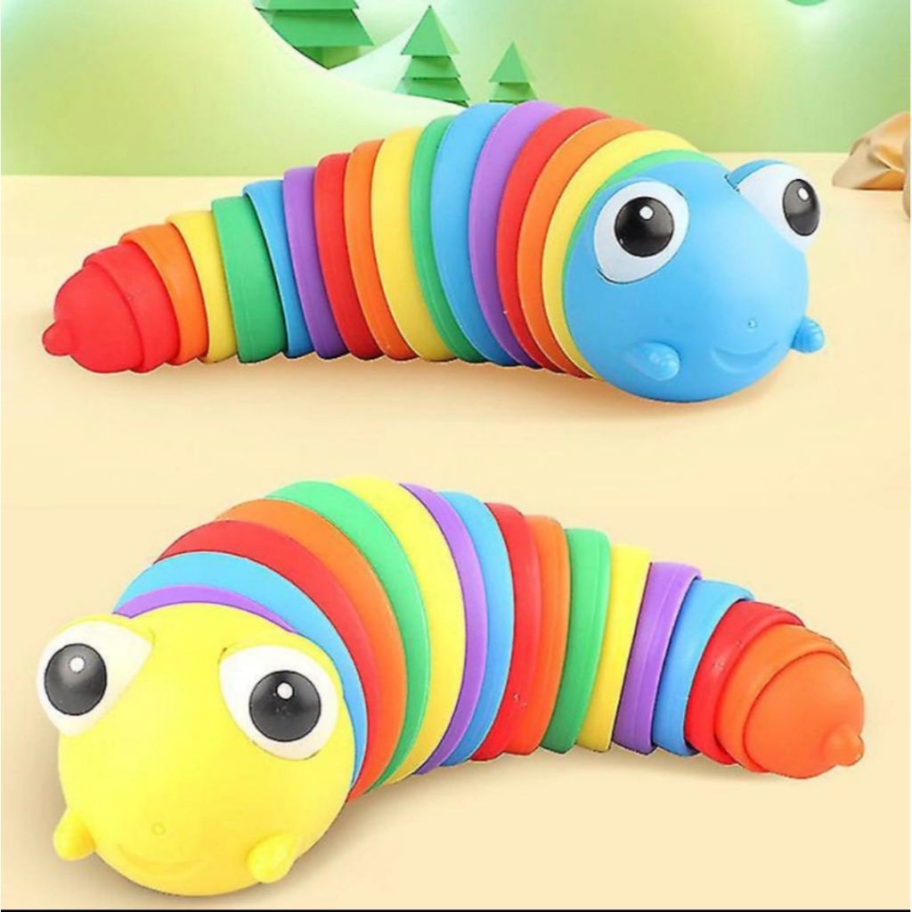 Brinquedo Lesma Caracol Lagarta De Minhocas Articu
