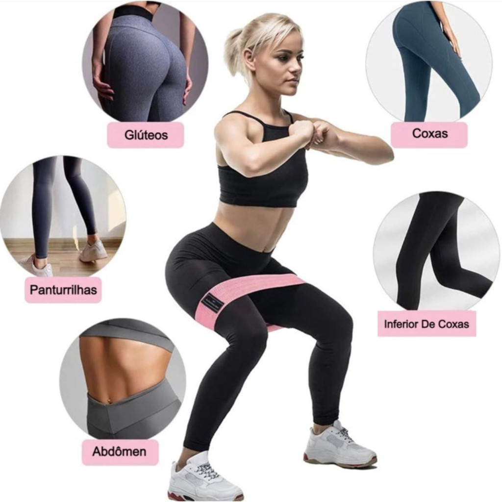 Extensor Academia Kit 3 Faixas Elásticas Para Tre