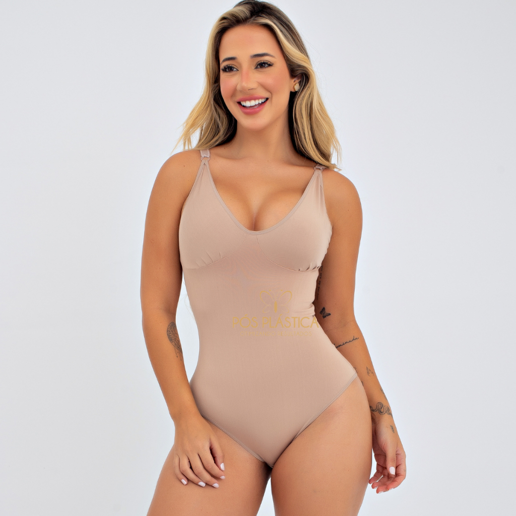 Body Cinta Modelador Suplex Alça Reforçada do P 