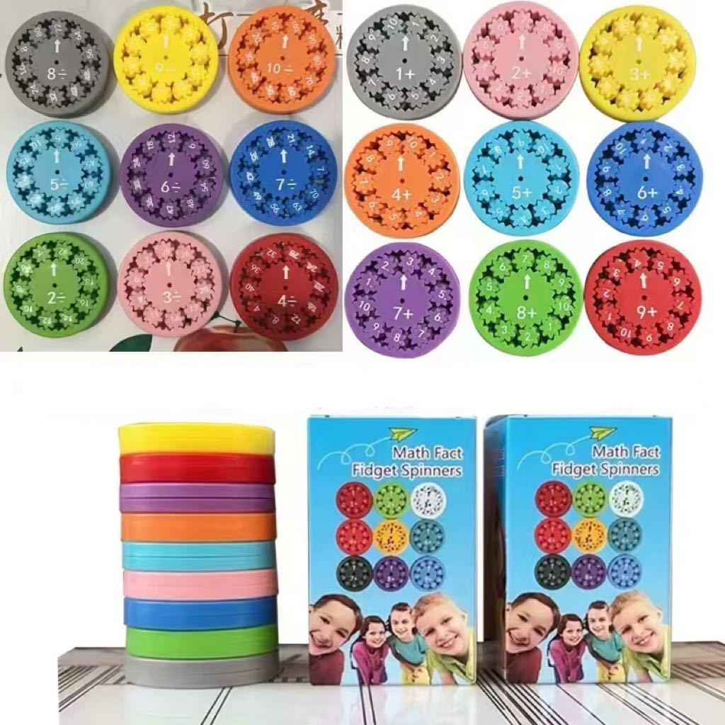 Kit de 9 Spinner Matemático Fidget Spinners, Brin