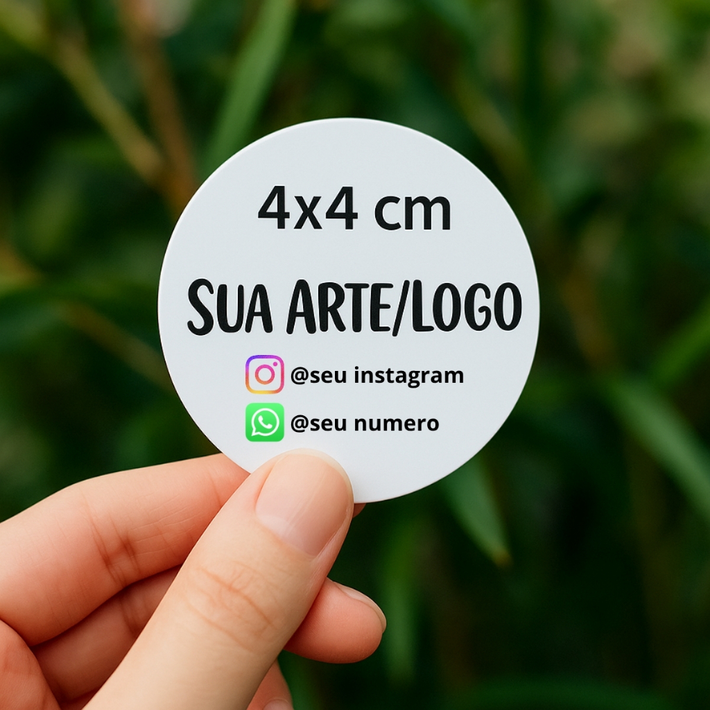 Adesivo Personalizado 4x4cm – Envio 24 Horas