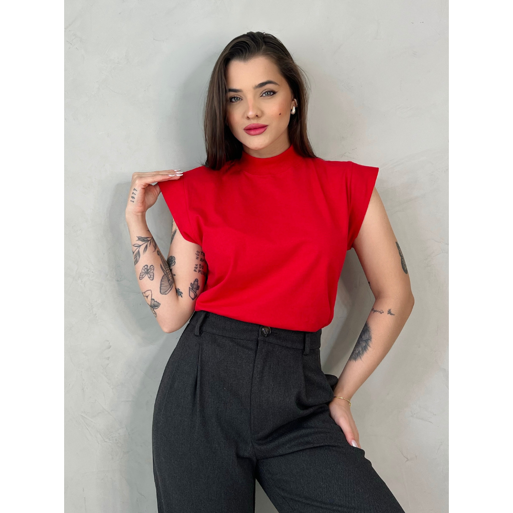 T-shirt Muscle Tee Básica Lisa Blusa Feminina 100