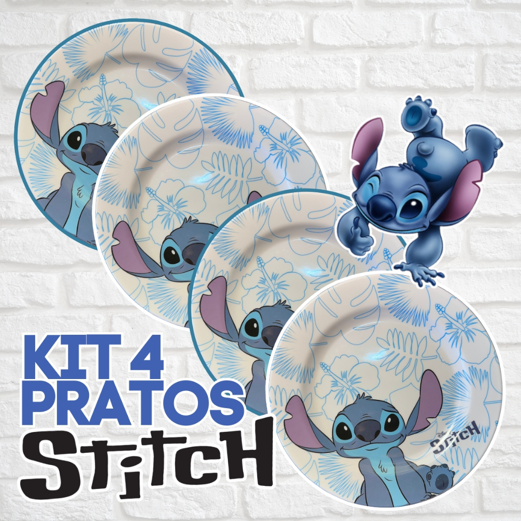 Kit 4 Pratos Refeição de Melanina Infantil do  S