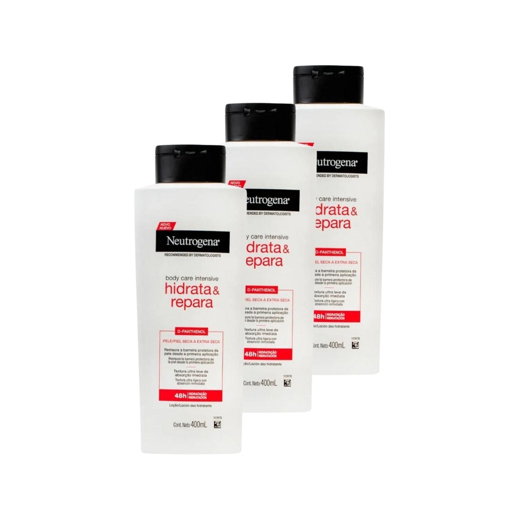 Kit 3 Neutrogena Hidrata e Repara 400ml Tratamento