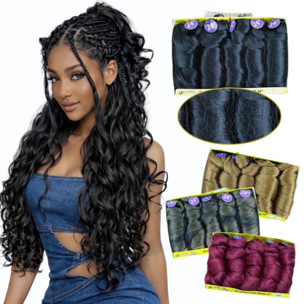 Cabelo Boho French Curl Cherey 400g Aplique de Cab