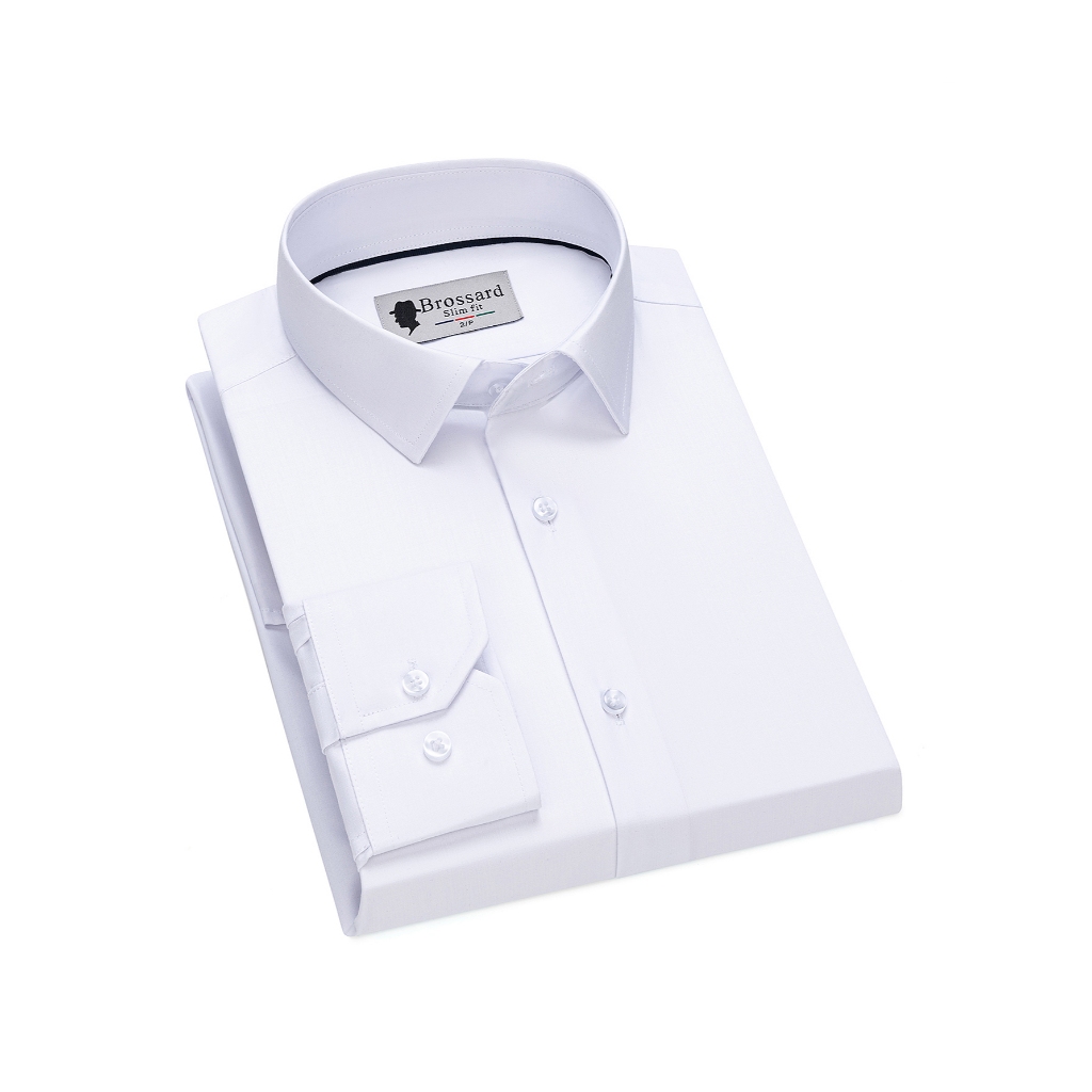 Camisa masculina de manga comprida slim fit 38% fi