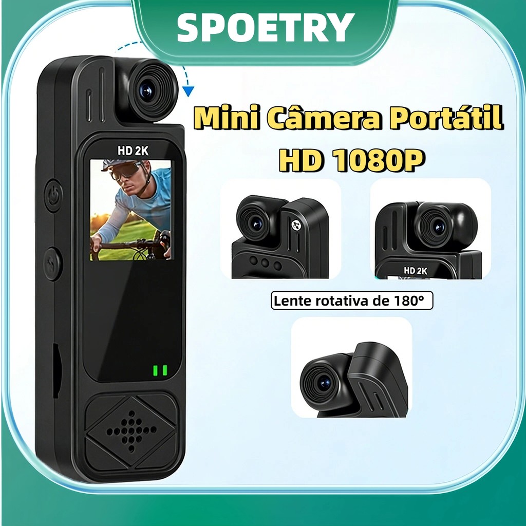 Mini câmera Portátil HD 1080P Do Projeto Grampo 