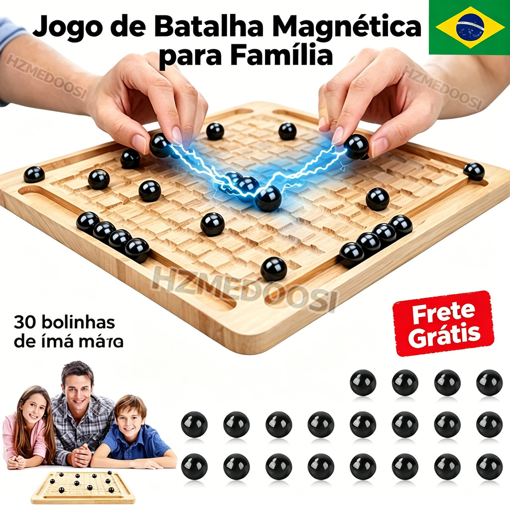 Xadrez Magnético de Madeira Portátil – Jog