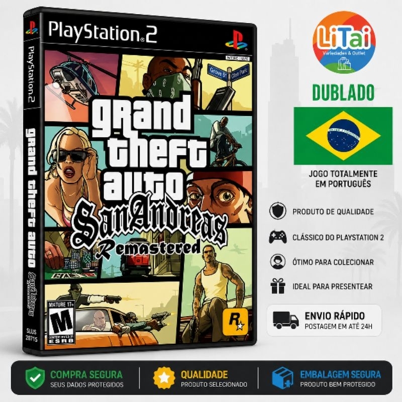GTA San Andreas PS2 DUBLADO em Português  | Ediç