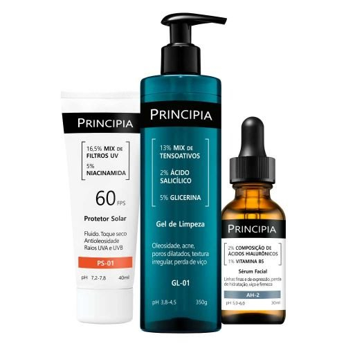 Kit Trio Limpeza, Hidratação e Proteção c/ Gel