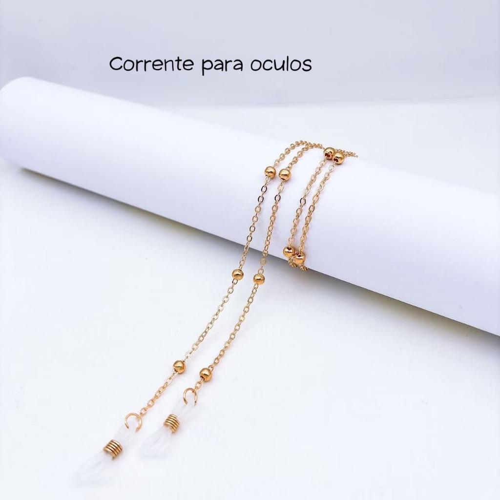 Cordão de óculos delicado Colorido corrente de s