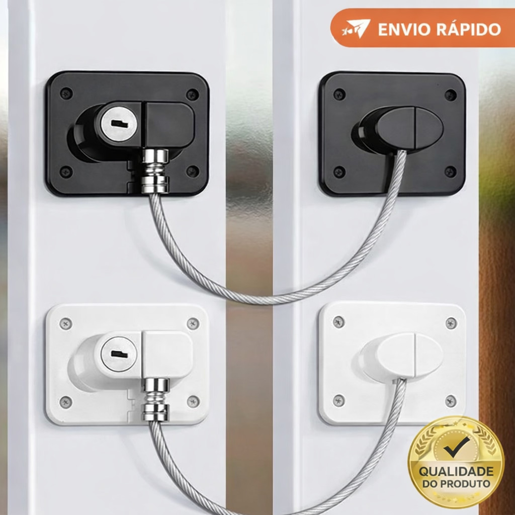 Trava Tranca Com Chave Senha Geladeira Freezer Por