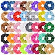 Kit Com 36 unid Xuxinha De Cetim Scrunchies Laço 