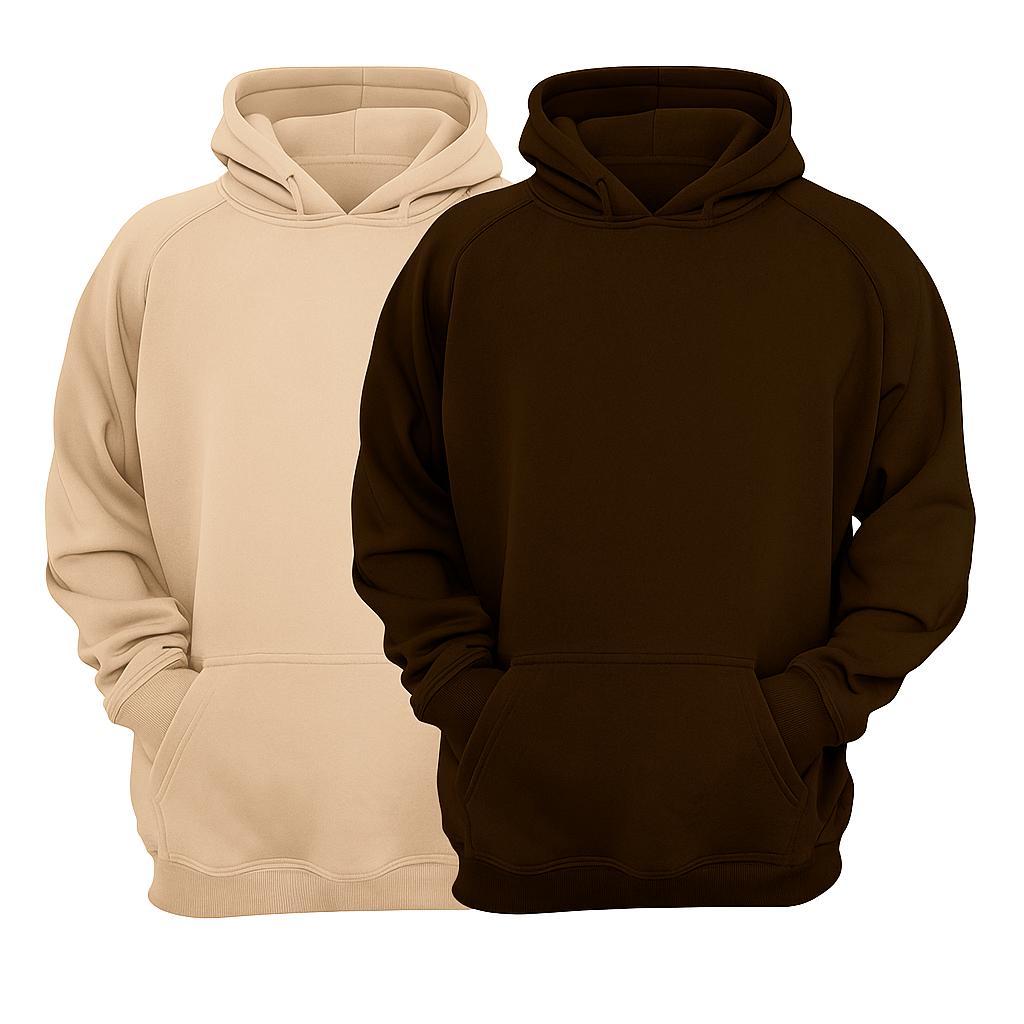 Kit 2 Blusas De Frio Moletom Canguru Com Capuz Lis
