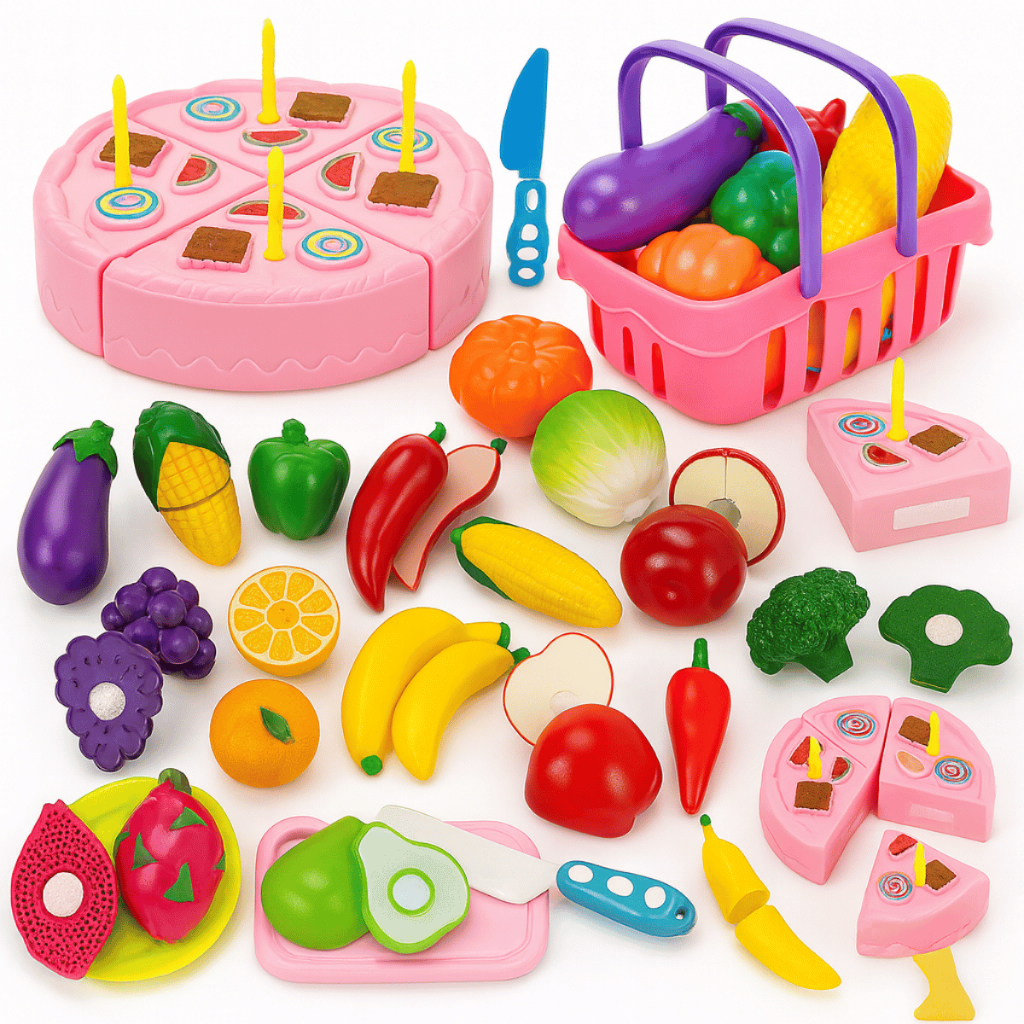 Kit Comidinhas Frutas Legumes Velcro Crec Crec 28 